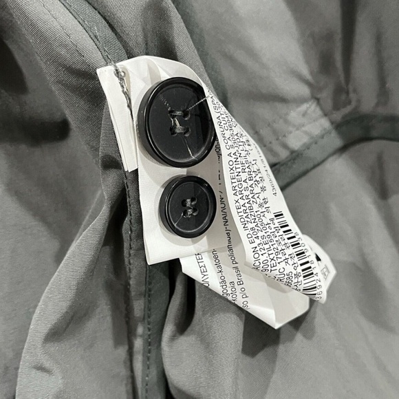 Zara Trench Coat Jacket OverSized Gray Double Breasted Size M - Picture 6 of 10